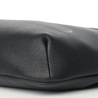 Gucci Grained Calfskin Logo Belt Bag Black 8 of 9