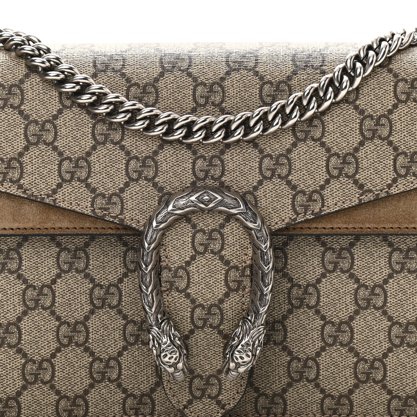 GG Supreme Monogram Small Dionysus Shoulder Bag Taupe