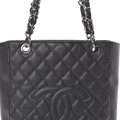 Chanel Caviar Quilted Petit Shopping Tote PST Black 10 of 10