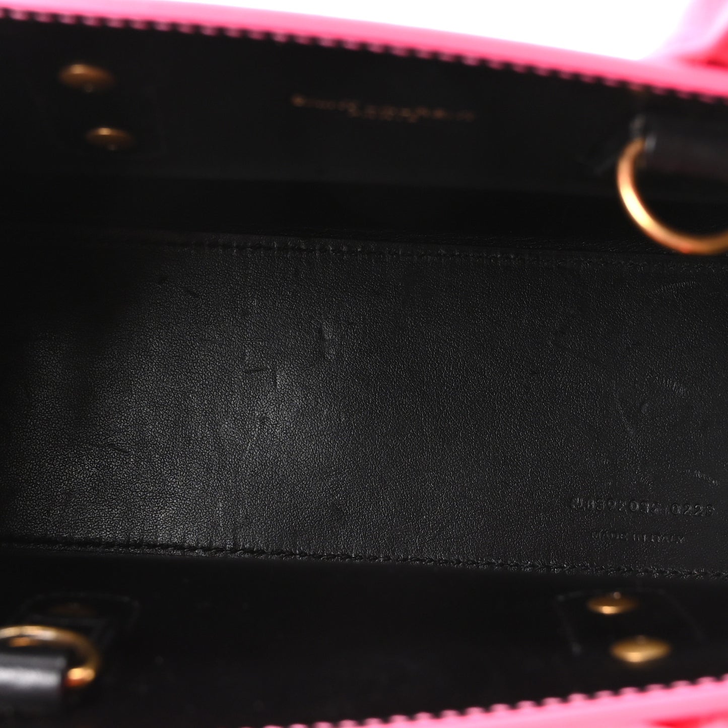 Grained Calfskin Nano Sac De Jour Fluo Pink