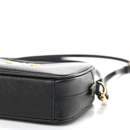 Prada Saffiano Lux Small Camera Crossbody Bag Black 7 of 8