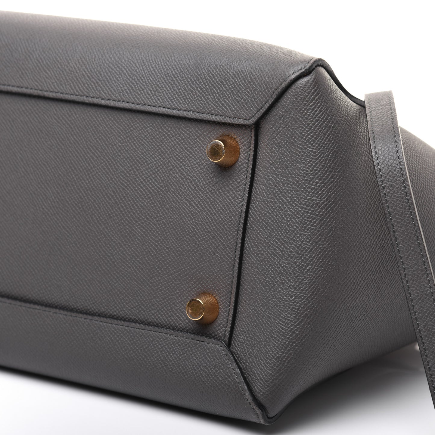 Grained Calfskin Mini Belt Bag Grey