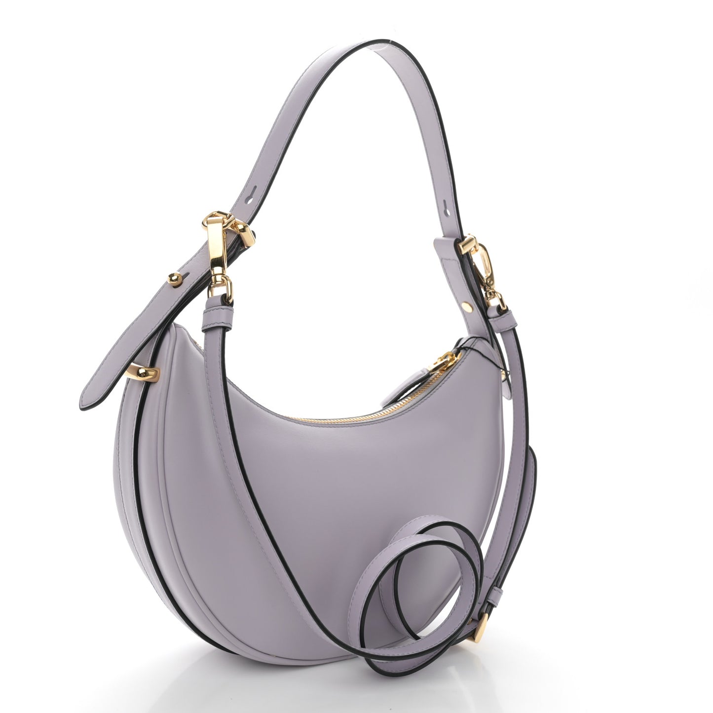 Soft Calfskin Arque Shoulder Bag Glicine