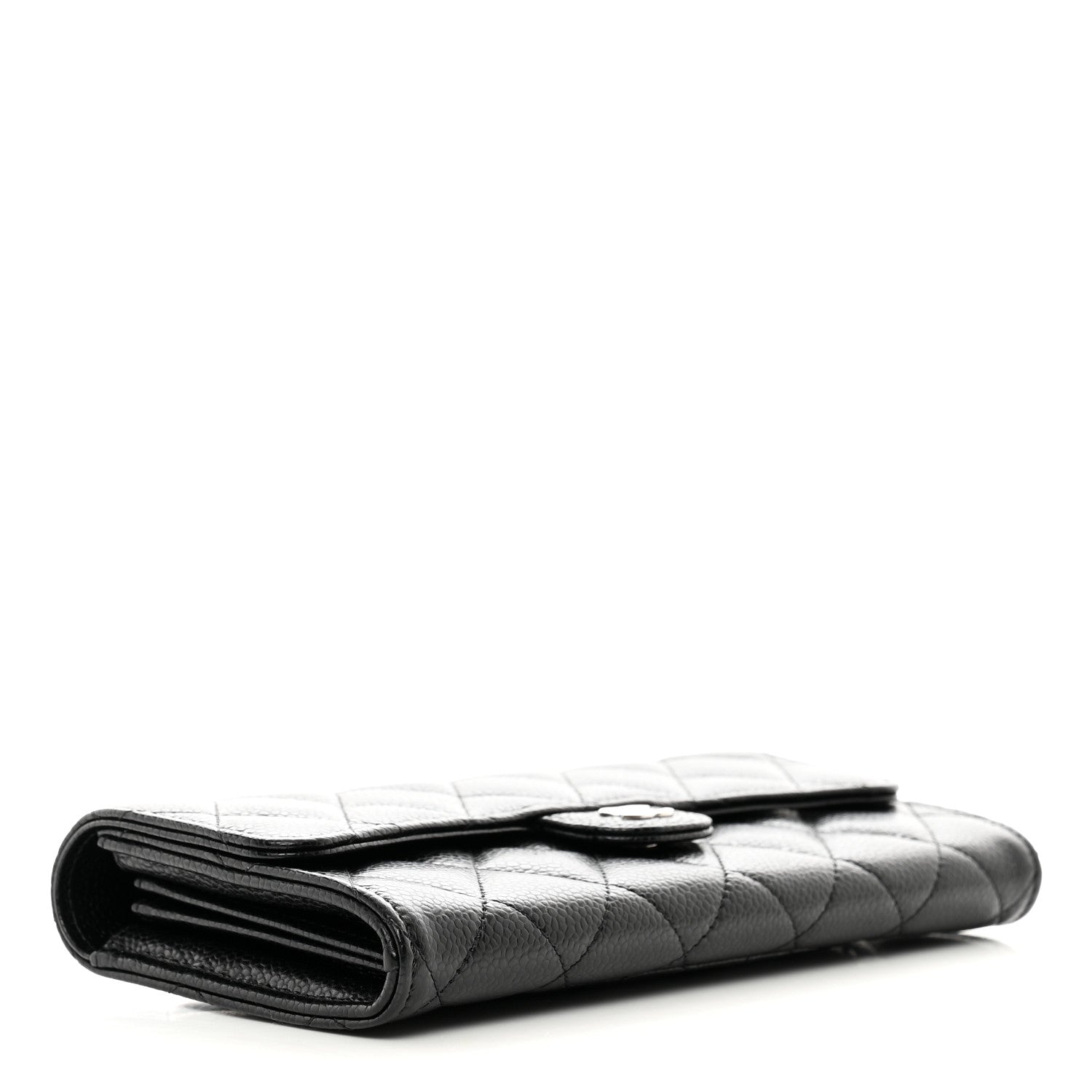 Chanel Caviar Quilted Long Flap Wallet Black 4 of 9