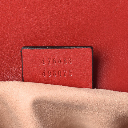 Gucci Calfskin Matelasse Super Mini GG Marmont Shoulder Bag Hibiscus Red 7 of 11