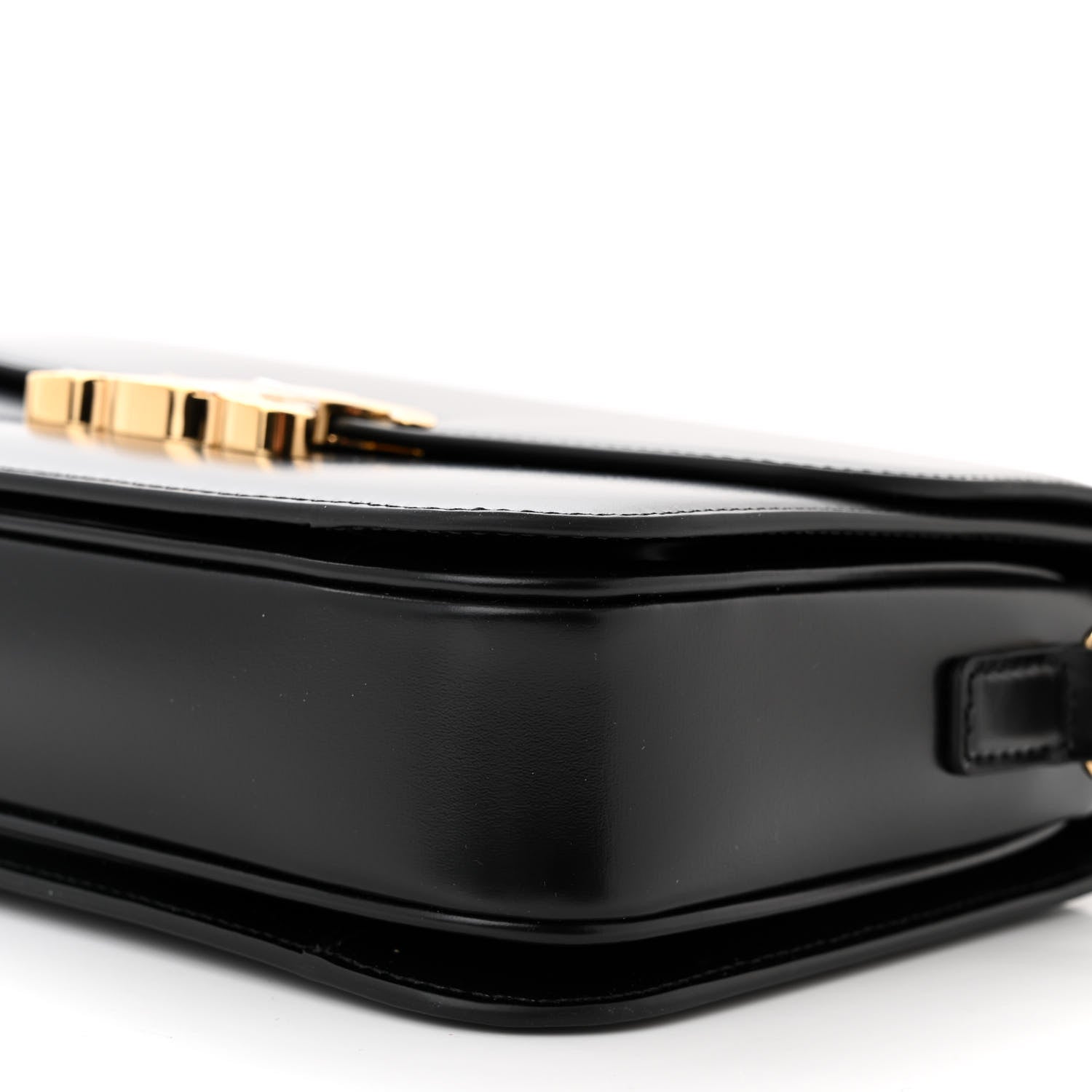 Celine Shiny Calfskin Medium Triomphe Black 10 of 11