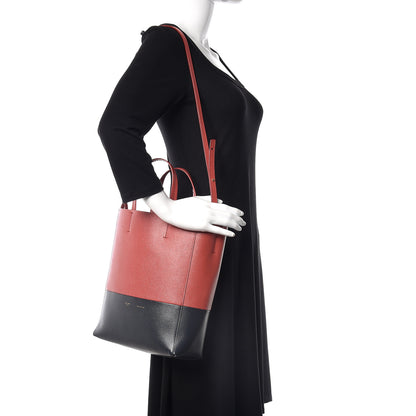 Celine Grained Calfskin Small Vertical Bi-Cabas Claycourt Dark Navy 2 of 9