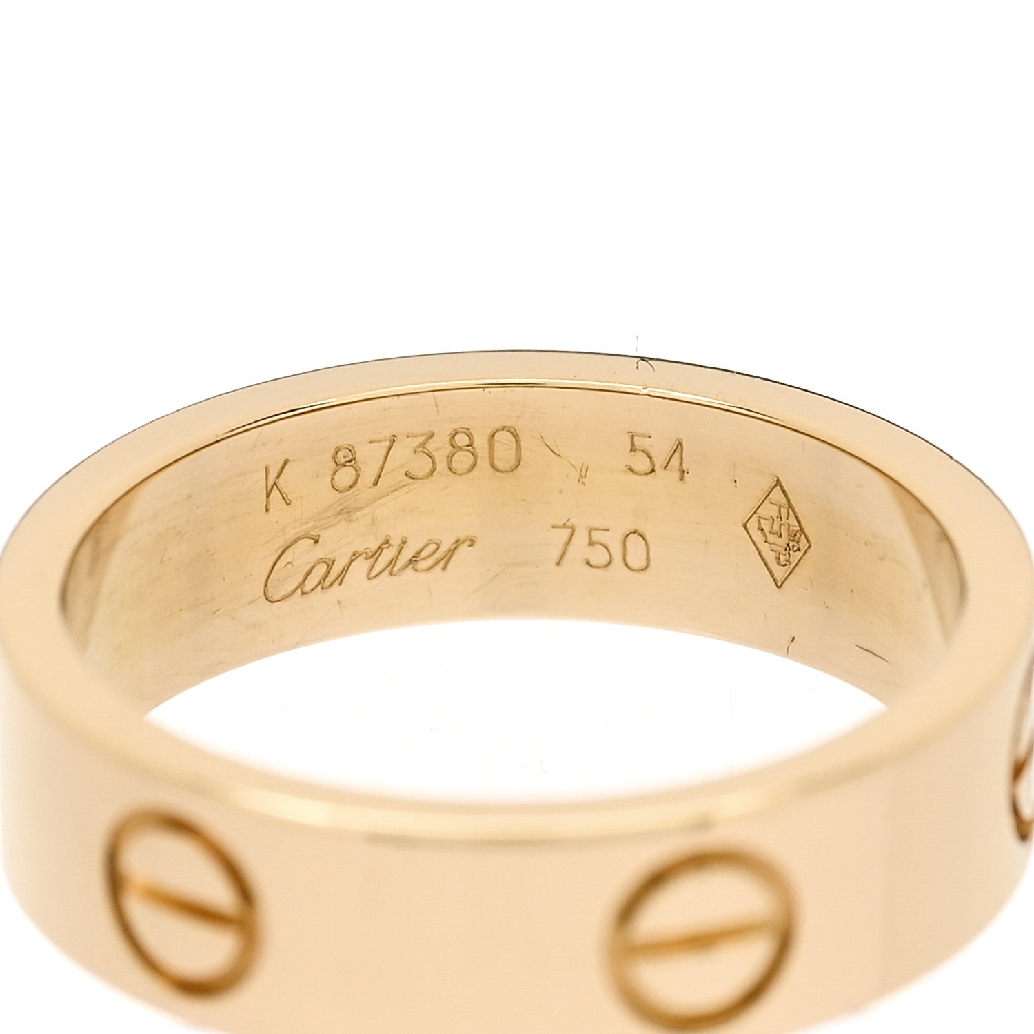 Cartier 18K Yellow Gold 5.5mm LOVE Ring 54 6.75 4 of 4