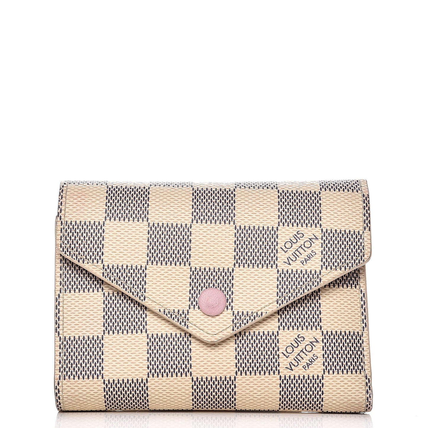 Damier Azur Victorine Wallet Rose Ballerine