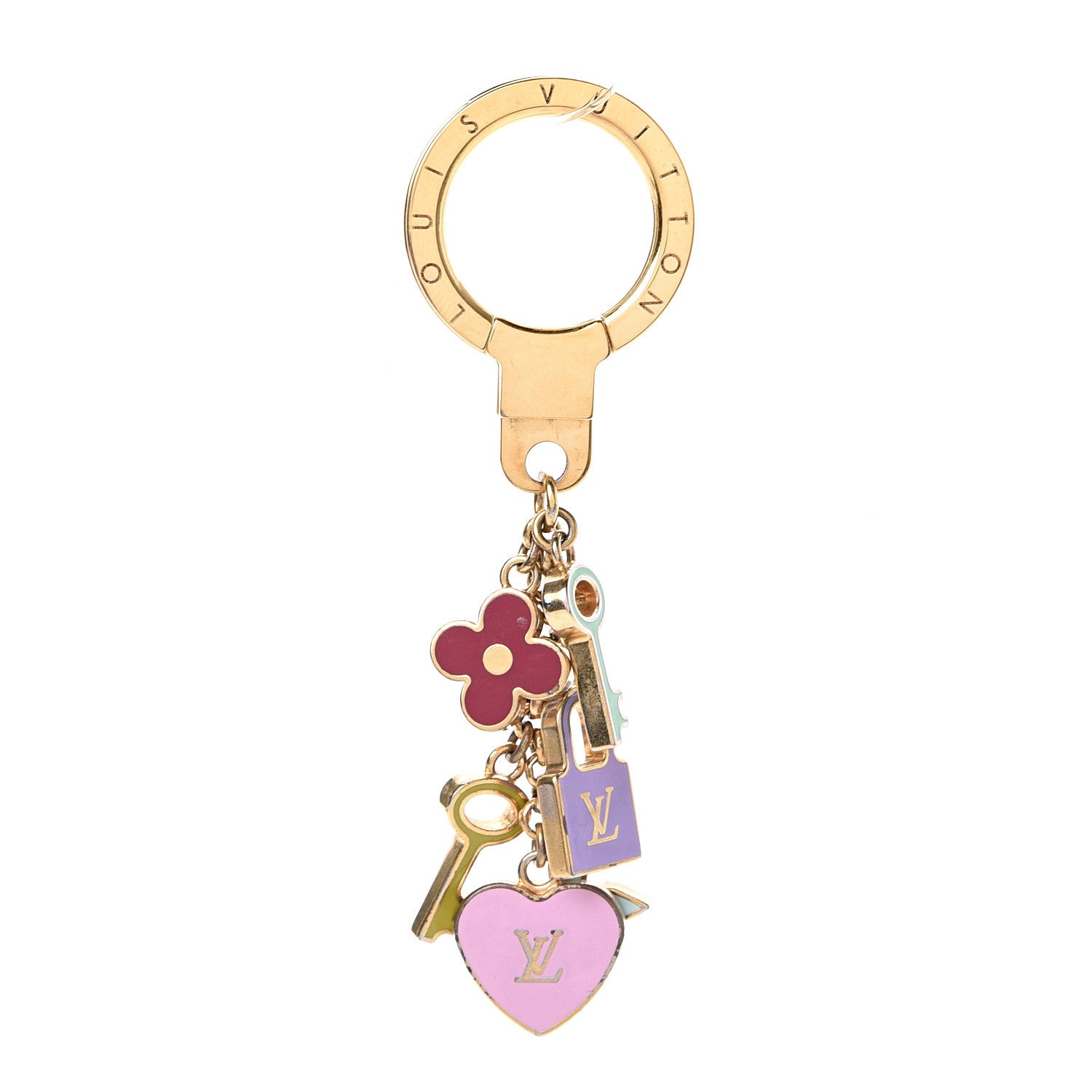 Louis Vuitton Enamel Pretty Charms Key Ring Holder 1 of 4