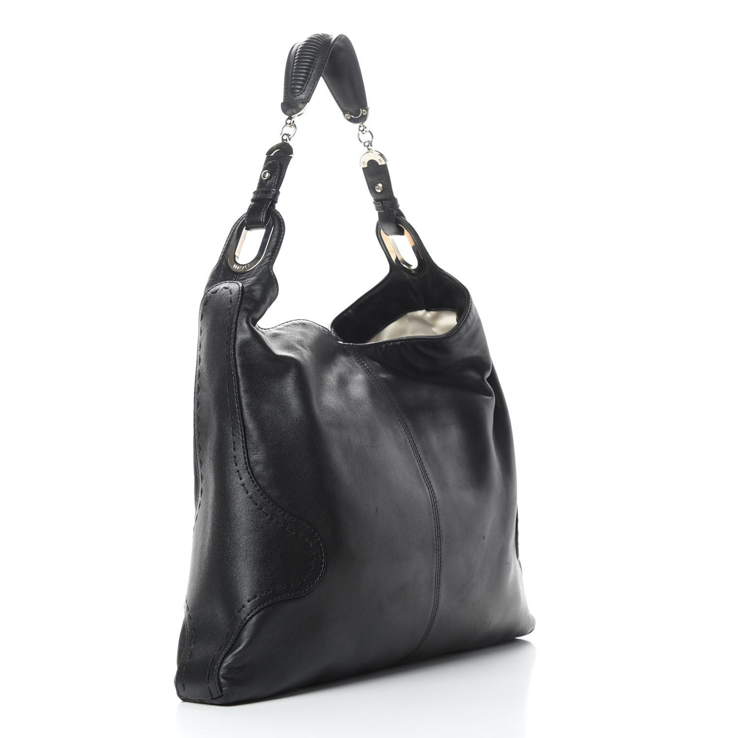 Calfskin Medusa Hobo Black
