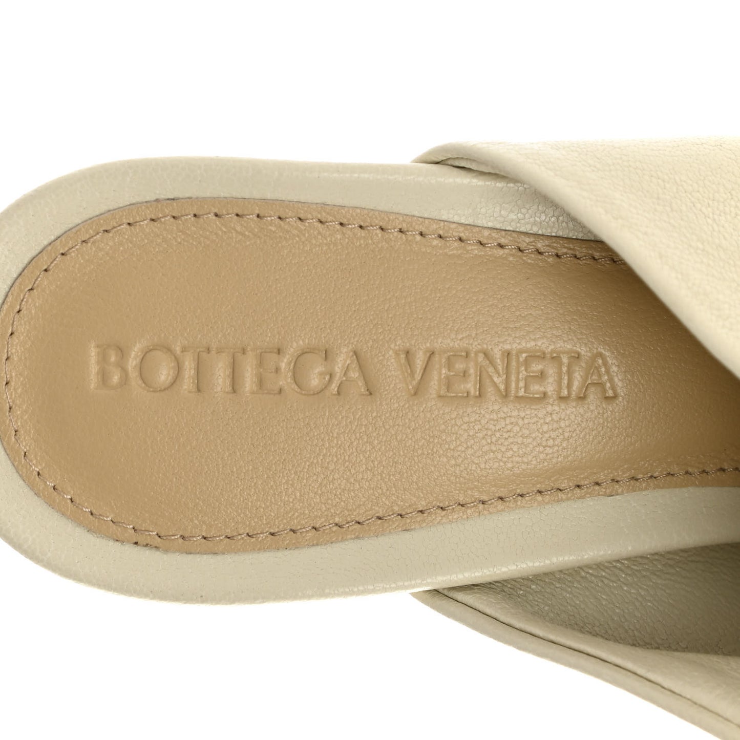 Nappa Stack Mule Sandals 35 Sea Salt