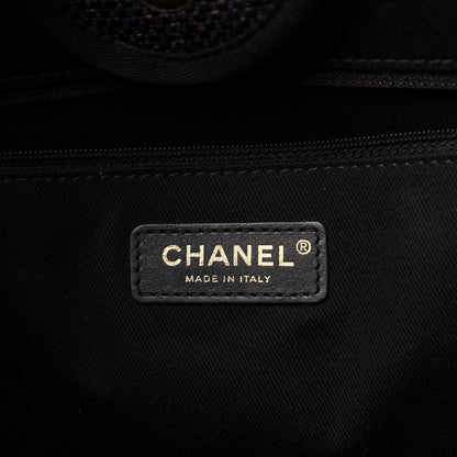 Chanel Woven Straw Raffia Medium Deauville Tote Black 8 of 11