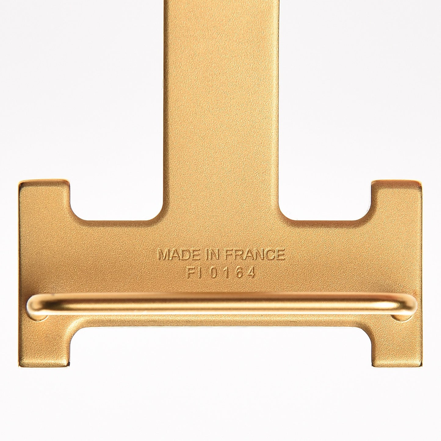 Brushed 32mm H Belt Buckle Gold