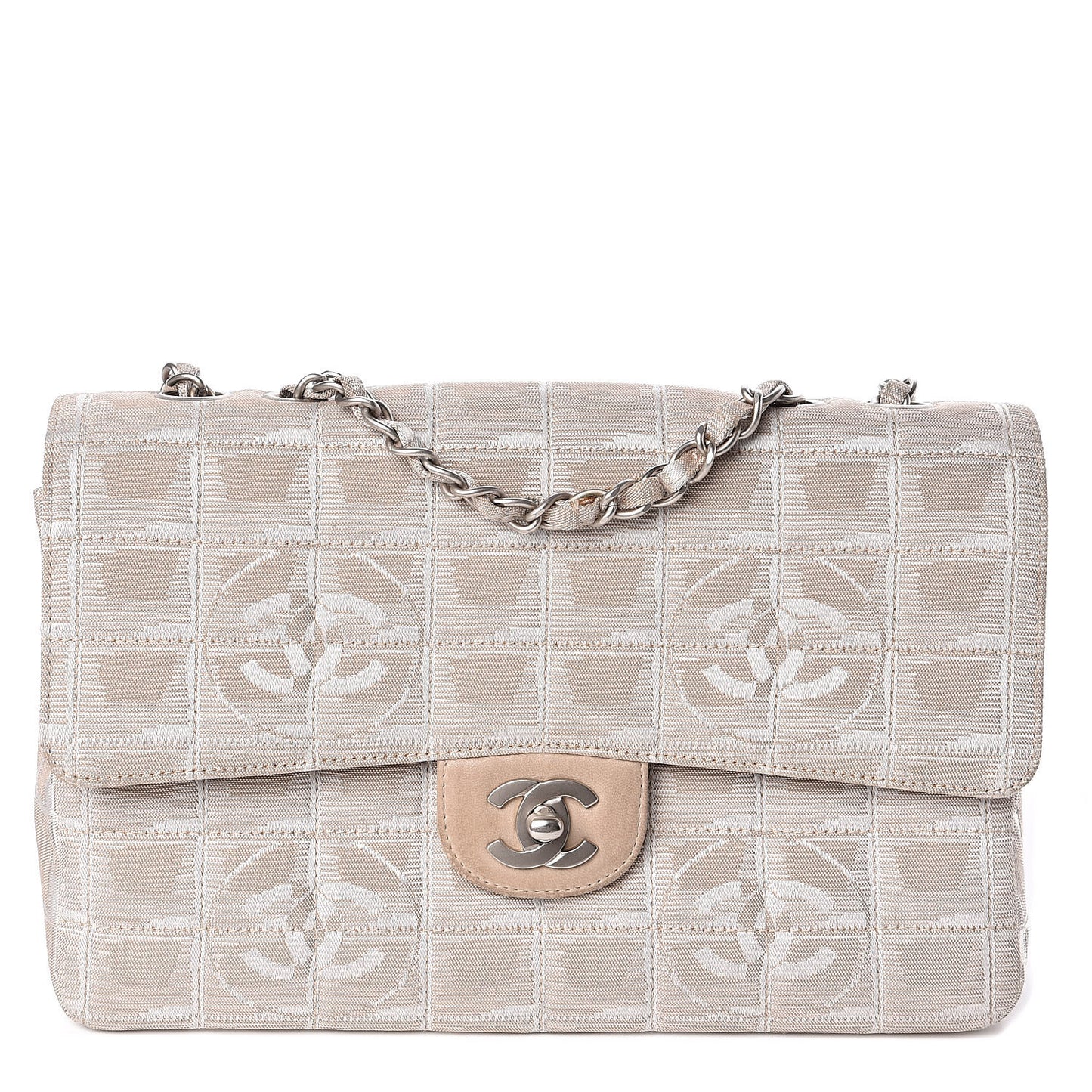 Nylon Medium Travel Flap Light Beige