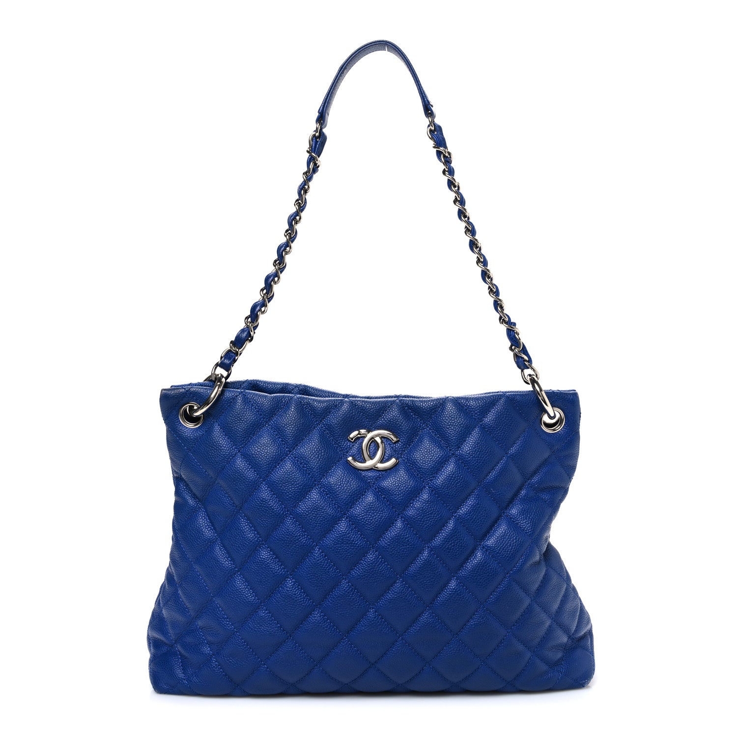 Chanel Caviar Quilted Easy Zip Tote Cobalt Blue 1 of 11