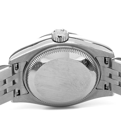 Rolex Stainless Steel 18K White Gold Diamond 26mm Oyster Perpetual Datejust Watch Pink 179174 4 of 4