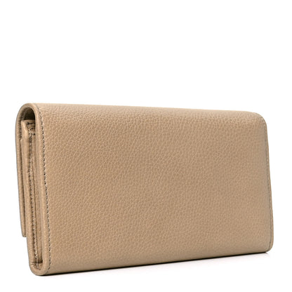 Gucci Pebbled Calfskin Soho Large Continental Wallet Camelia 2 of 4