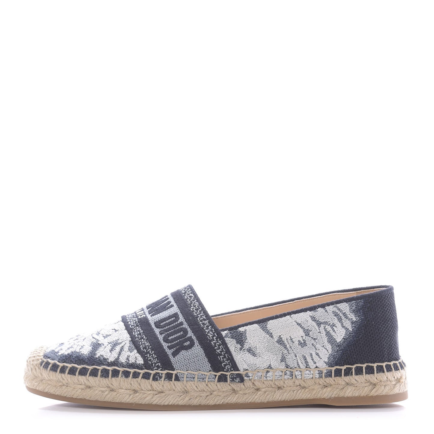 Canvas Tie and Dior Embroidered Granville 15mm Espadrilles 38.5 Denim