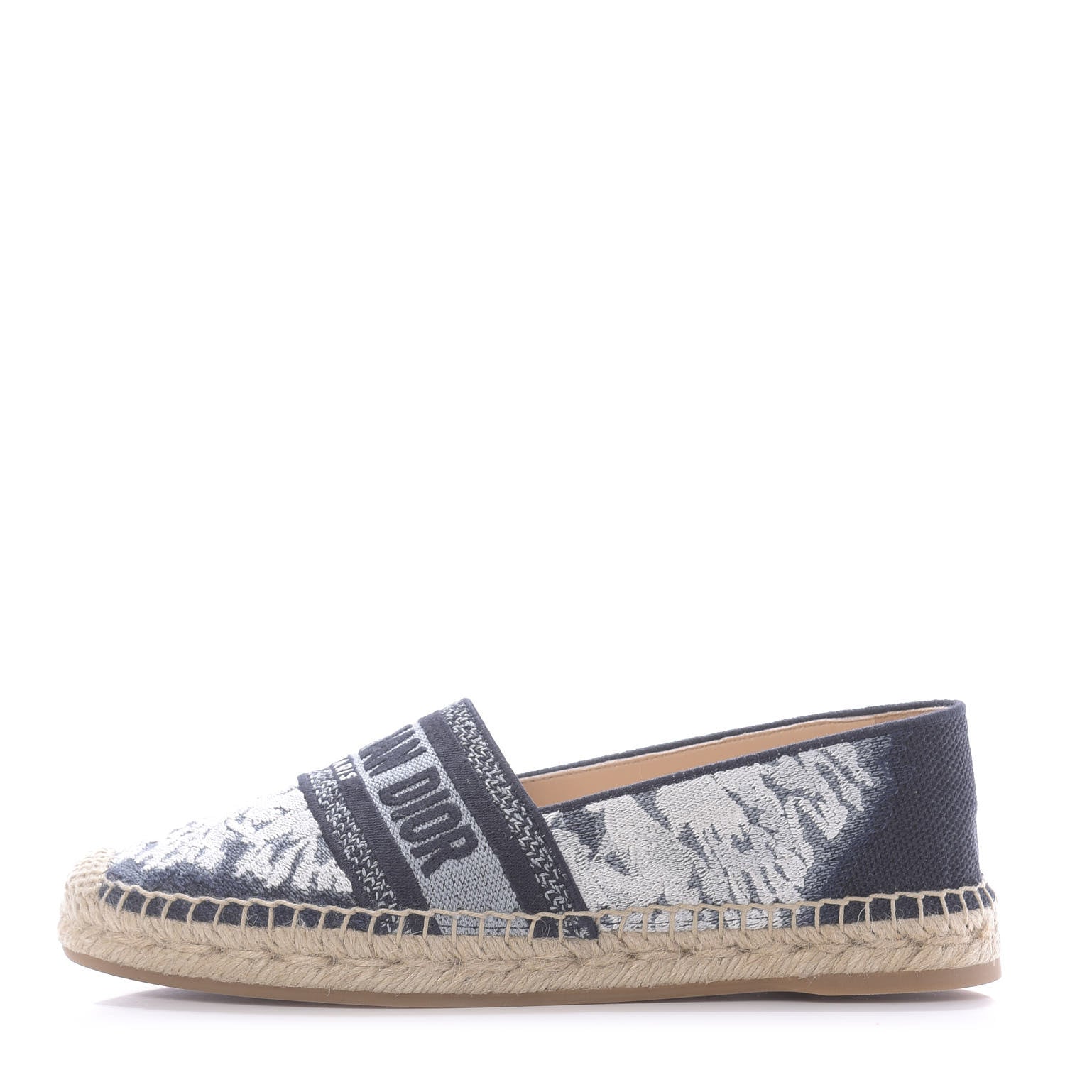 Christian Dior Canvas Tie and Dior Embroidered Granville 15mm Espadrilles 38.5 Denim 1 of 10