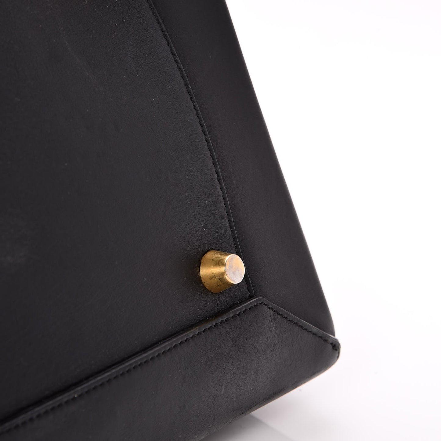Smooth Calfskin Large Bi-Color Belt Bag Black