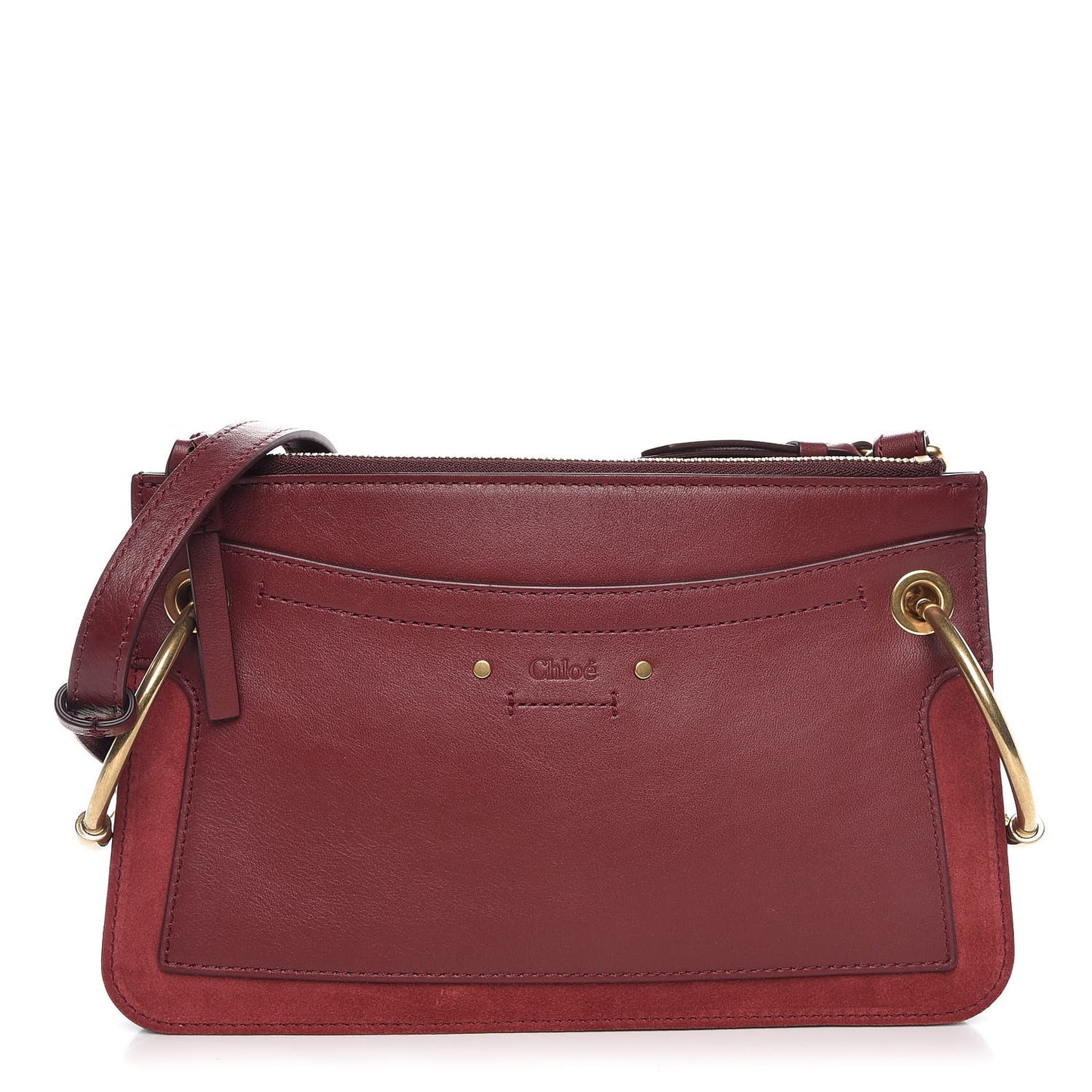 Calfskin Suede Small Roy Bag Plum Purple
