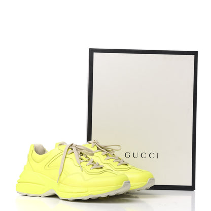 Gucci Calfskin Mens Rhyton Sneakers 8 Yellow Fluo 11 of 11