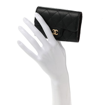 Chanel Caviar Quilted Classic 4 Key Holder Wallet Black 2 of 11