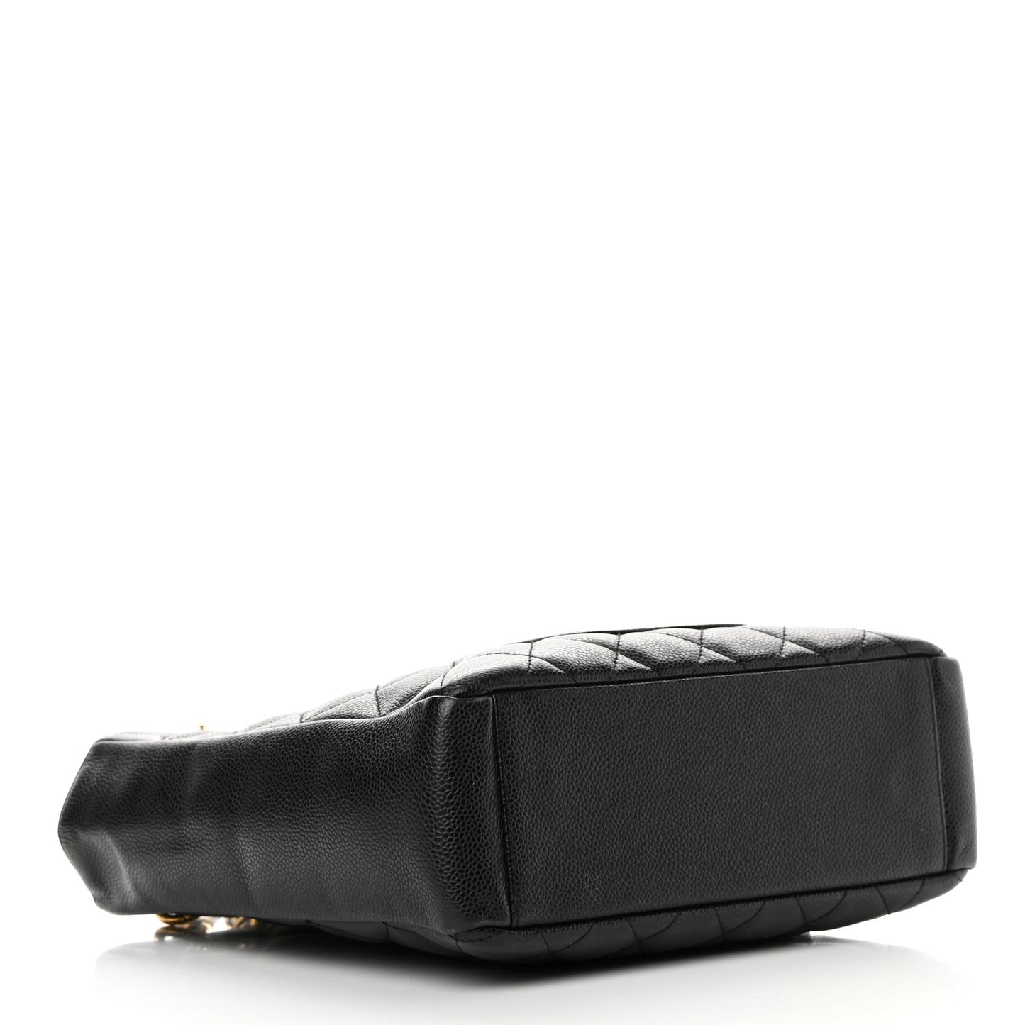 Caviar Quilted Petit Shopping Tote PST Black