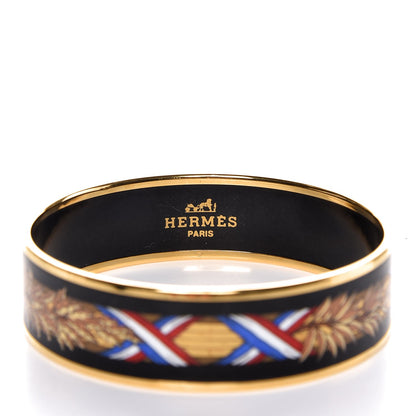 Hermes Enamel Printed Wide Bracelet 67 4 of 5