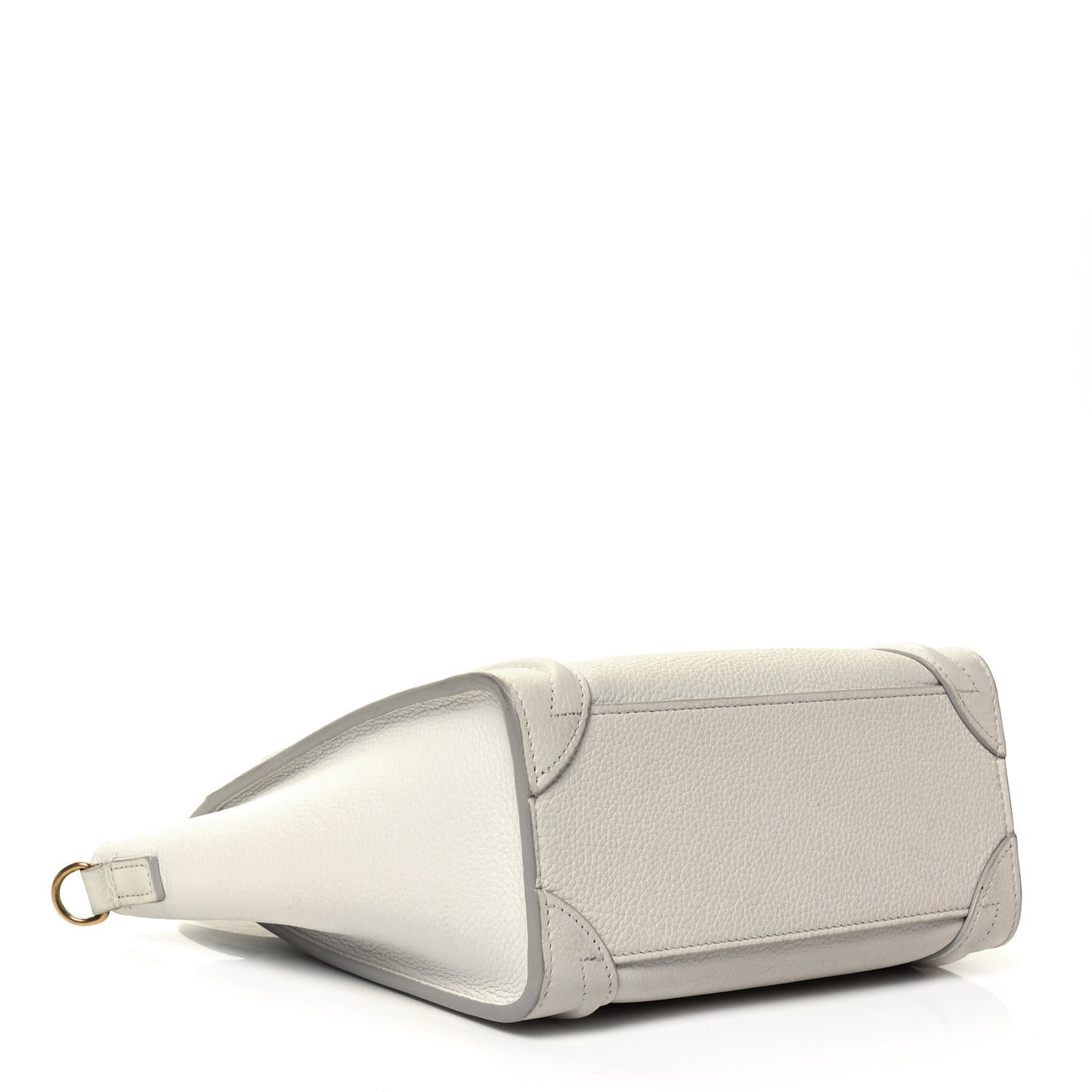 Drummed Calfskin Nano Luggage White