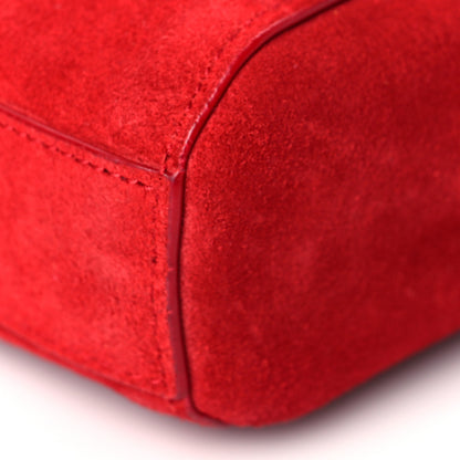 Saint Laurent Smooth Calfskin Suede Medium Reversible Monogram Kate Satchel New Red 6 of 14