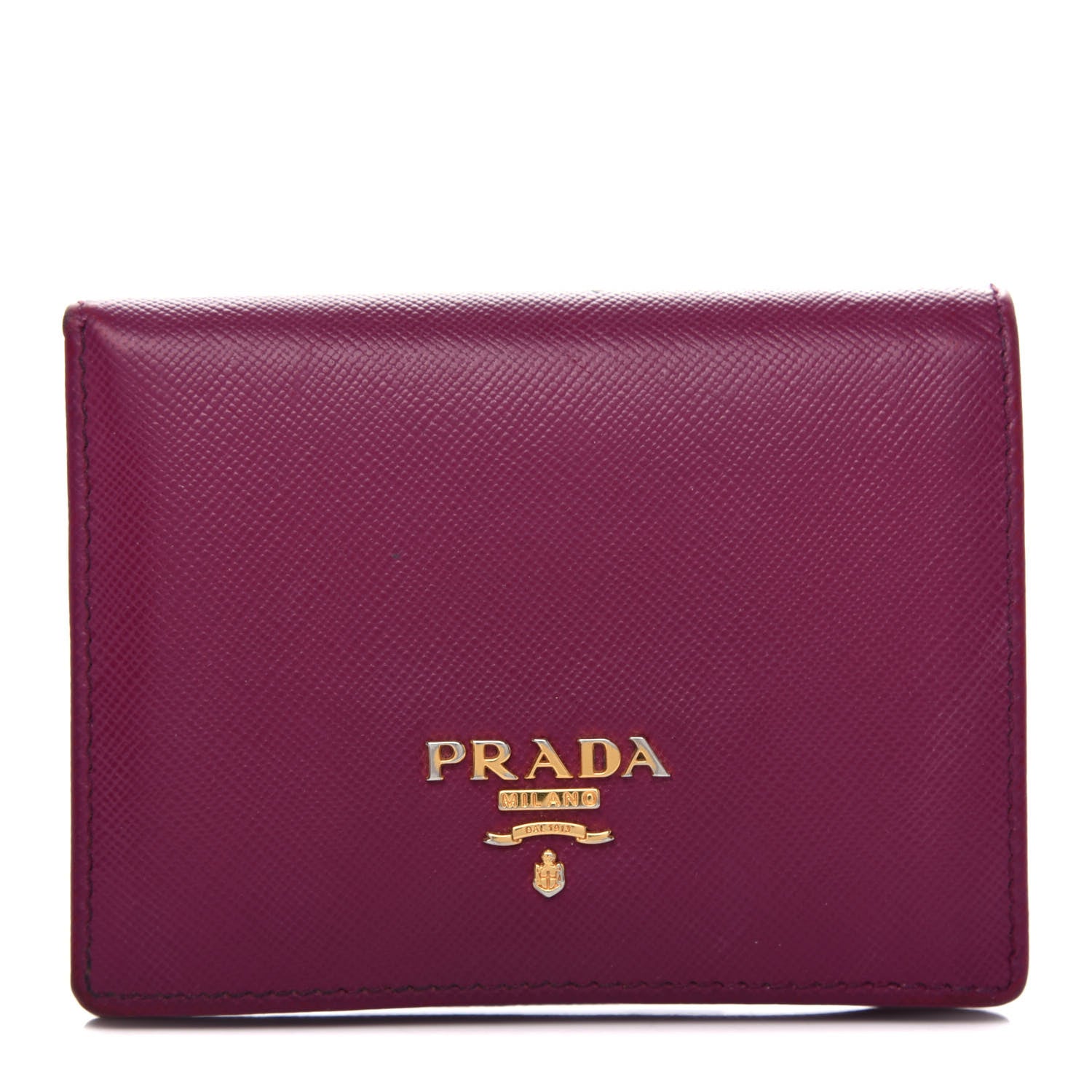 Prada Saffiano Metal Bi-Fold Wallet Ametista 1 of 8