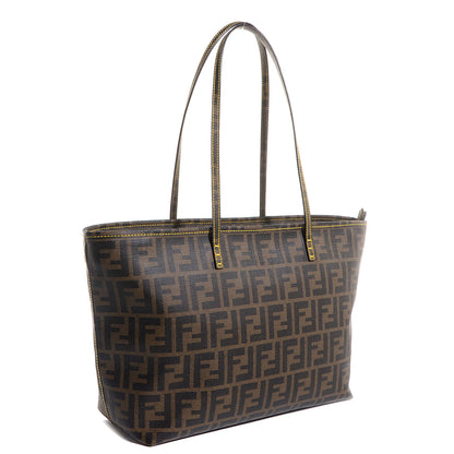 Fendi Zucca Spalmati Small Roll Tote Tobacco Giallo 3 of 10