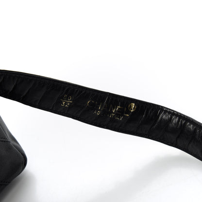 Chanel Calfskin Diamond Embossed Flap Waist Belt Bag Black 12 of 12