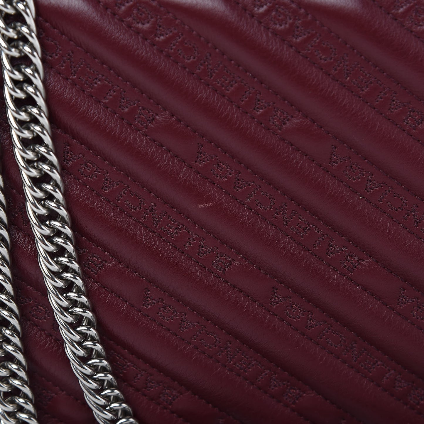 Calfskin Logo Matelasse Large BB Flap Chain Shoulder Bag Burgundy