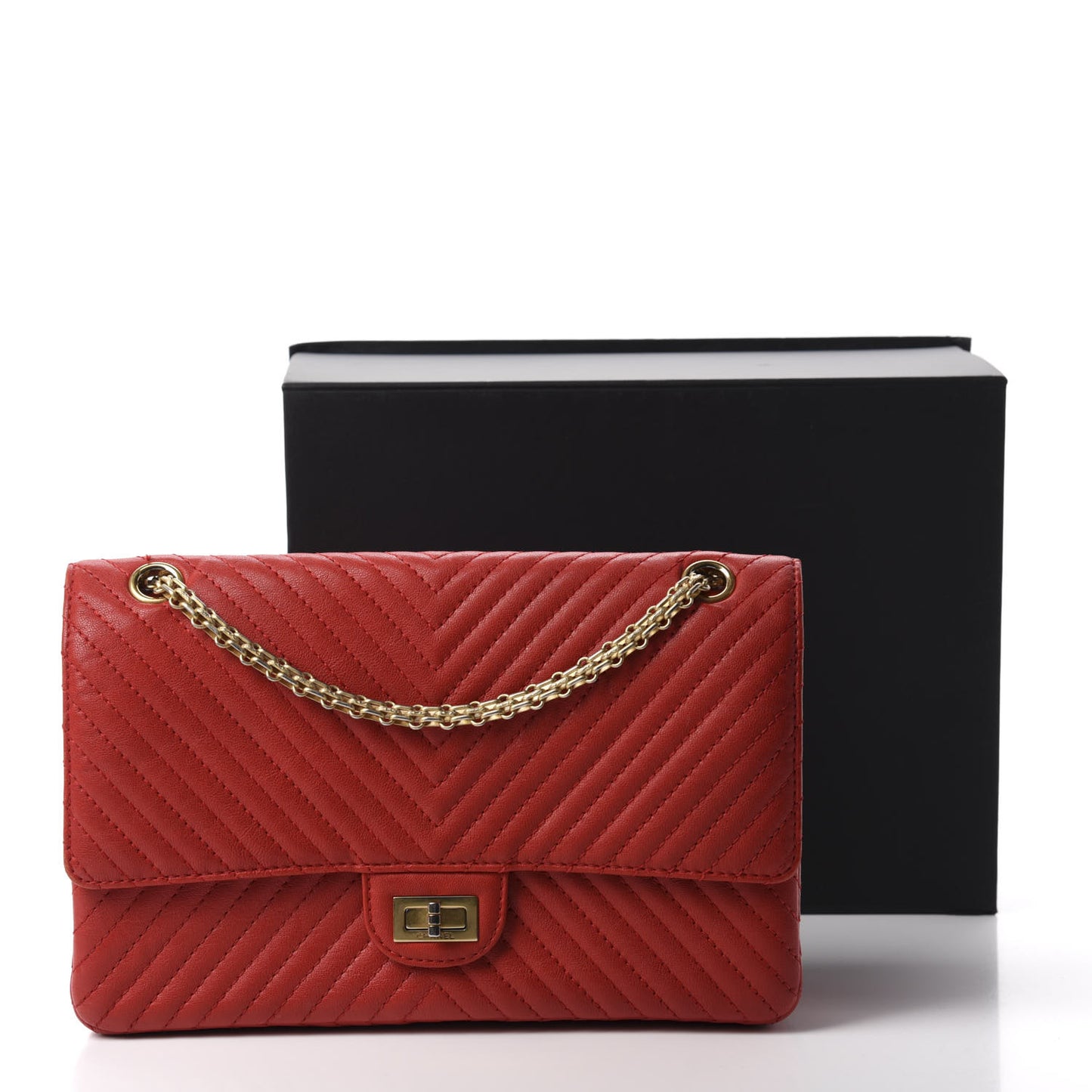 Sheepskin Chevron Quilted 2.55 Reissue 226 Flap Red