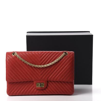 Chanel Sheepskin Chevron Quilted 2.55 Reissue 226 Flap Red 14 of 14