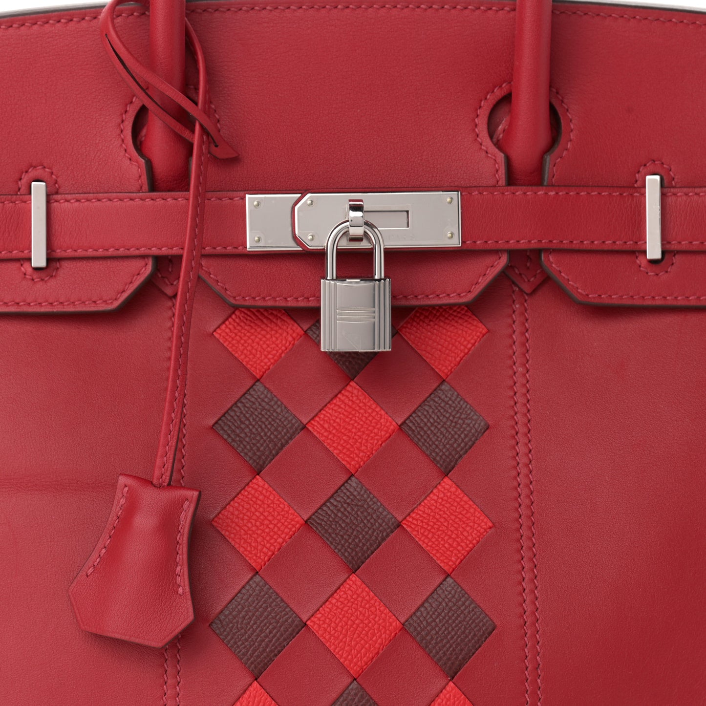 Swift Epsom Tressage Birkin 30 Rouge Piment Rouge De Coeur Rouge H