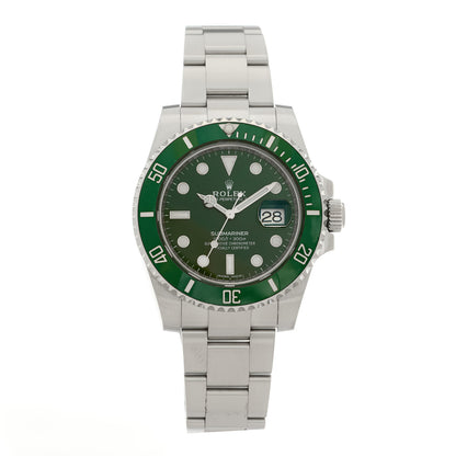 Rolex Stainless Steel 40mm Oyster Perpetual Submariner Date Hulk Watch Green 116610LV 1 of 4
