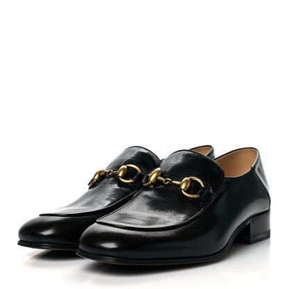 Gucci Goatskin Womens Horsebit Mid-Heel Loafers 38 Black 3 of 10