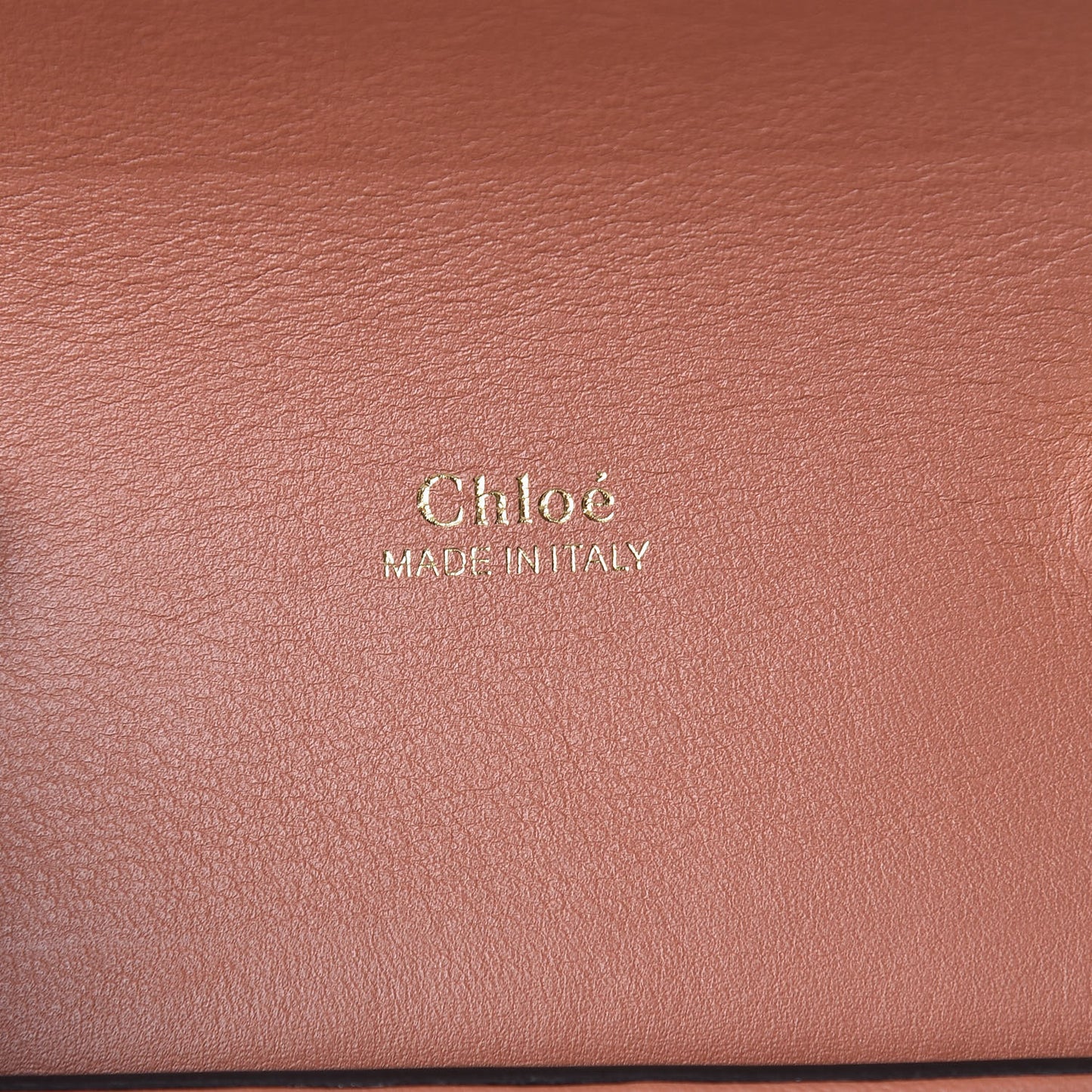 Calfskin Crocodile Embossed Small Aby Lock Chestnut Brown