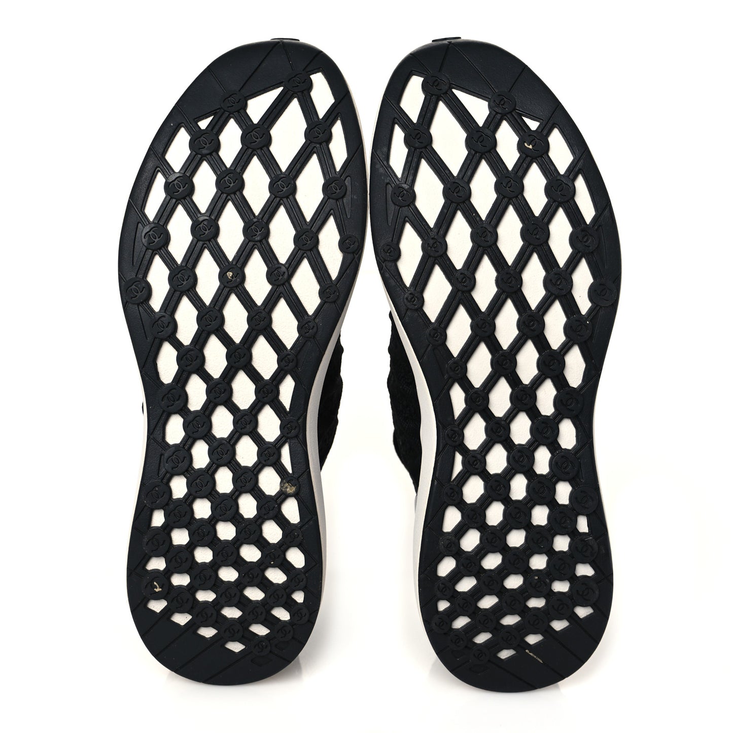 Fabric Logo Sneakers 38.5 Black