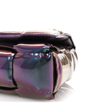 Bottega Veneta Glossy Nail Polish Nappa Maxi Intreccio Padded Cassette Crossbody Bag Holographic 9 of 9