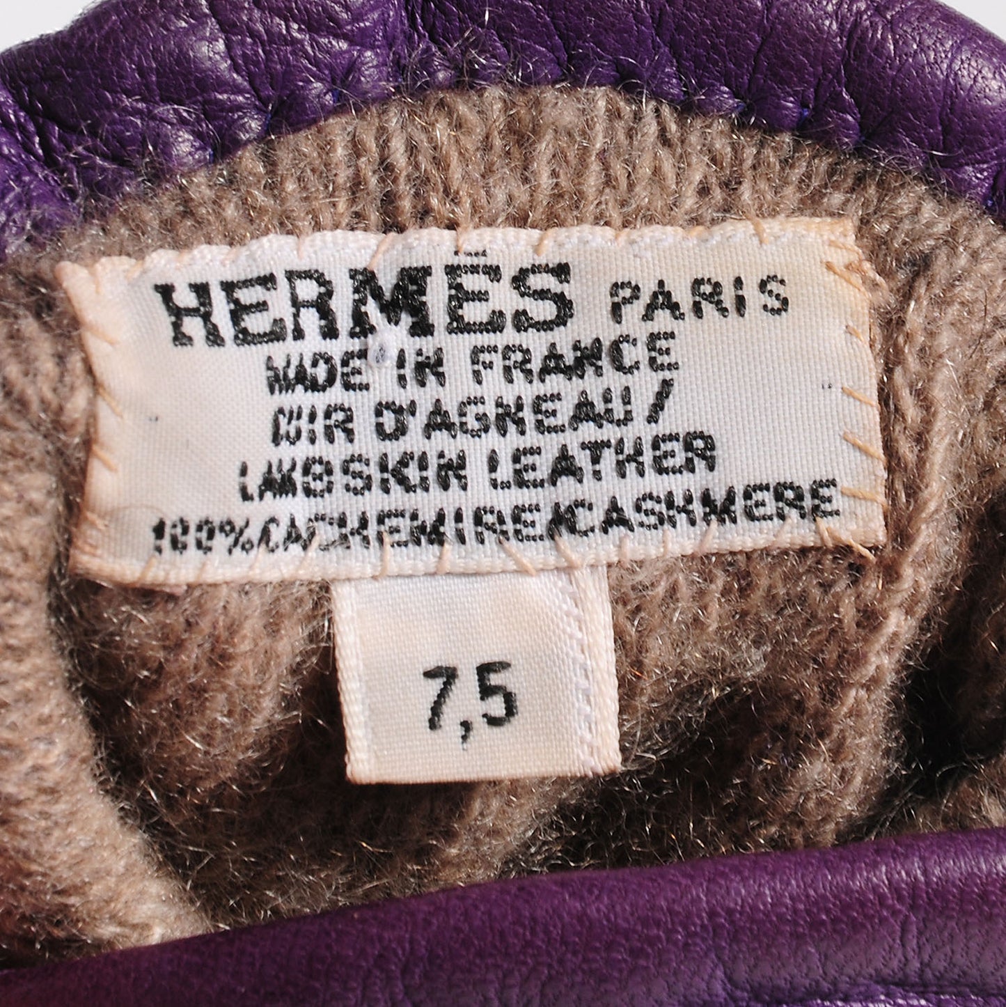 Lambskin Wool Lined Gloves 7.5 Iris
