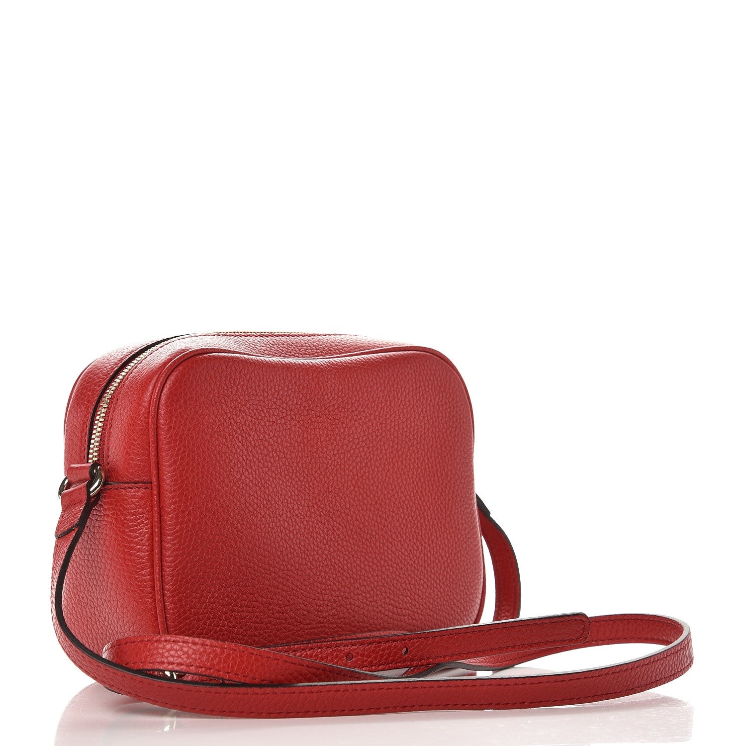 Gucci Pebbled Calfskin Small Soho Disco Bag Tabasco Red 3 of 8