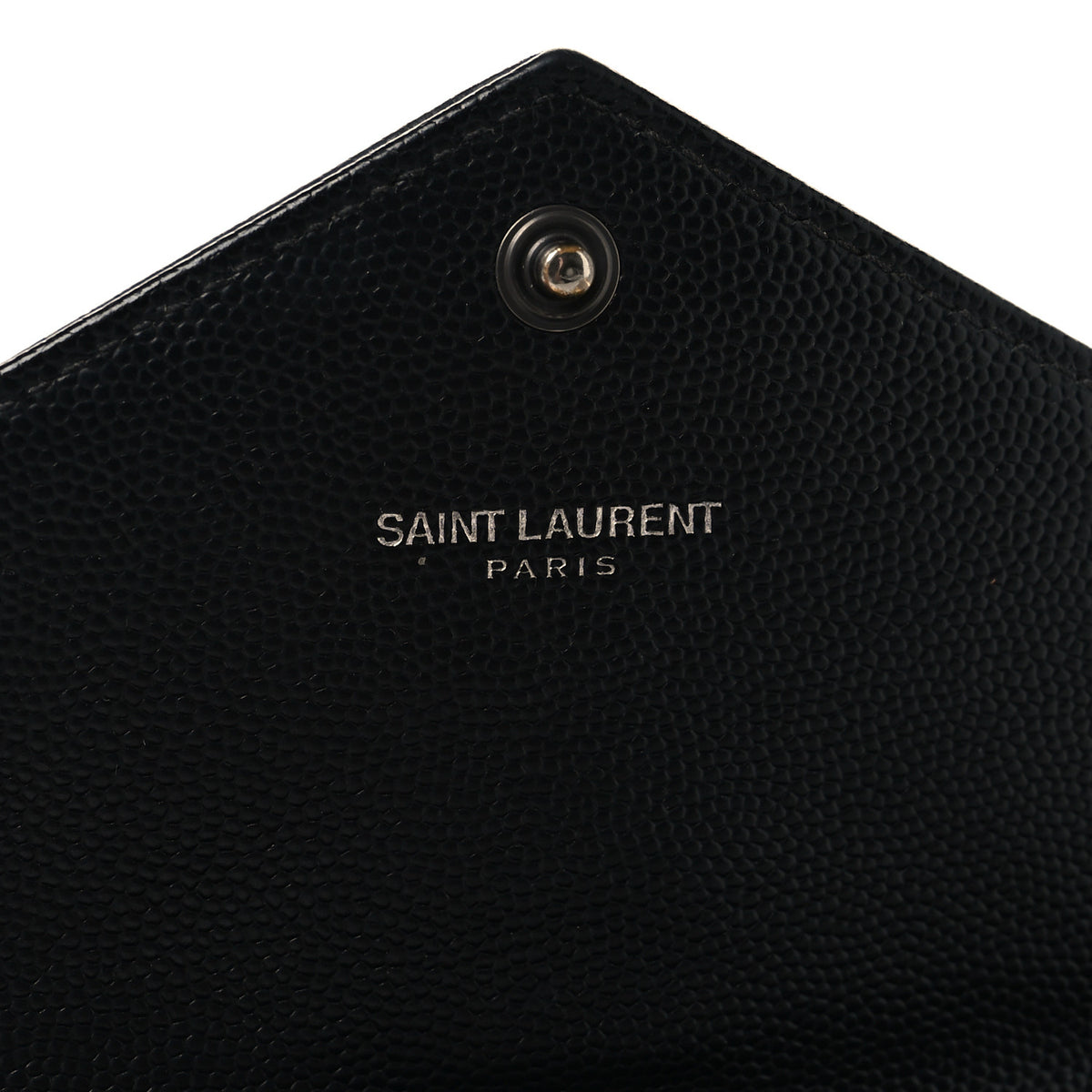 Grain De Poudre Matelasse Chevron Monogram Monochrome Flap Wallet Black