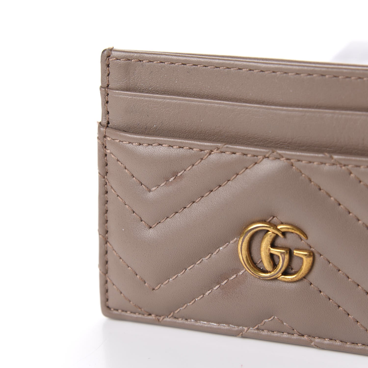 Gucci Calfskin Matelasse GG Marmont Card Holder Porcelain Rose 9 of 10