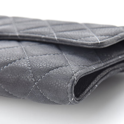 Chanel Iridescent Caviar Quilted Large Flap Wallet Grey 14 of 14