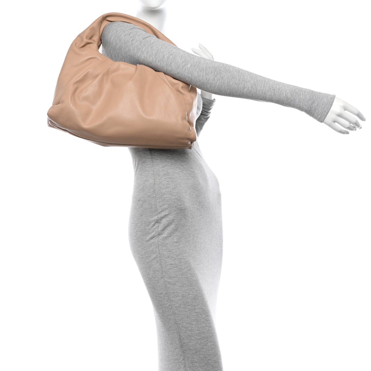 Smooth Butter Calfskin Small The Shoulder Pouch Almond